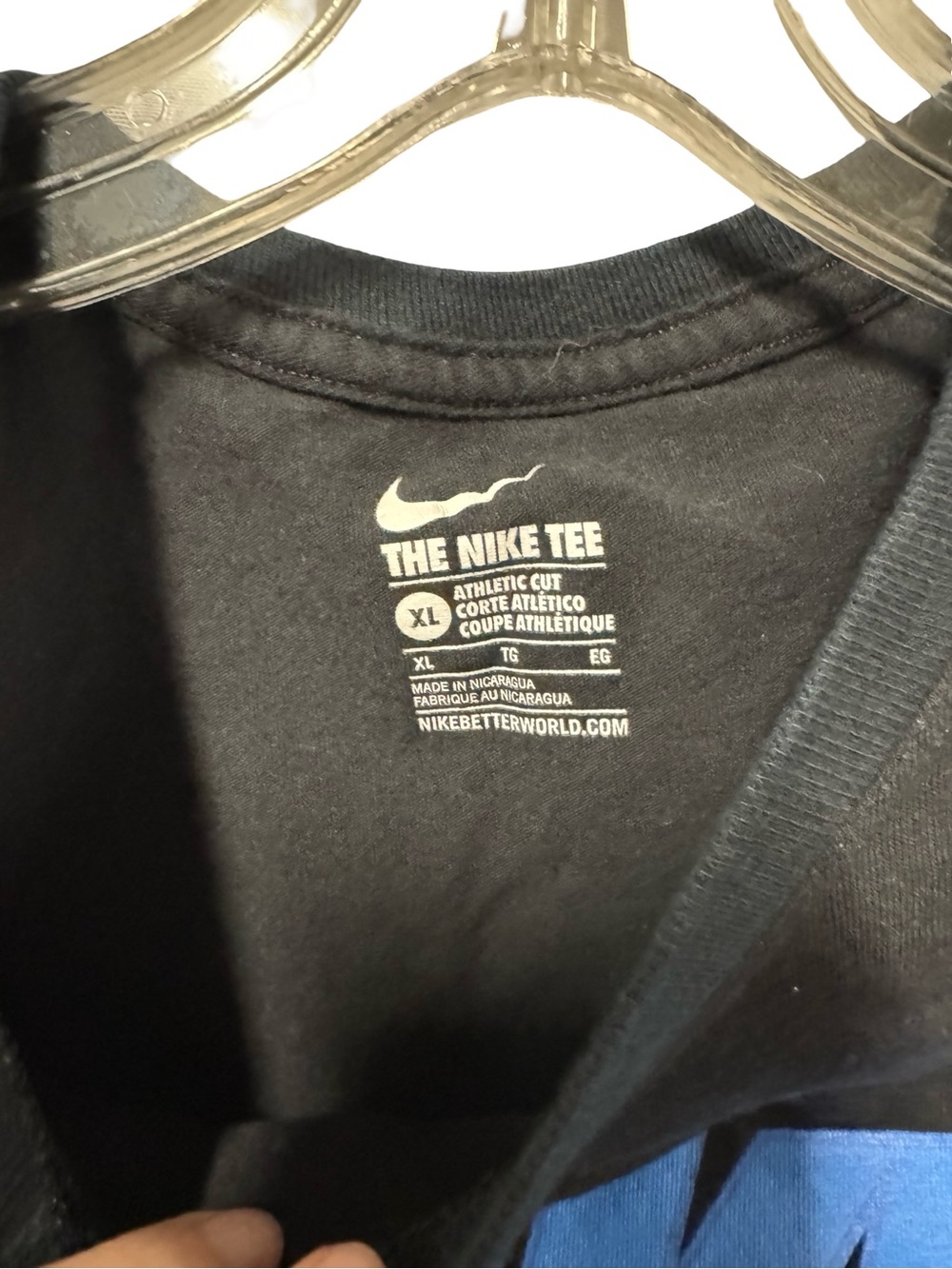 Nike Black T-Shirt with White Logo - Picture 4 of 5